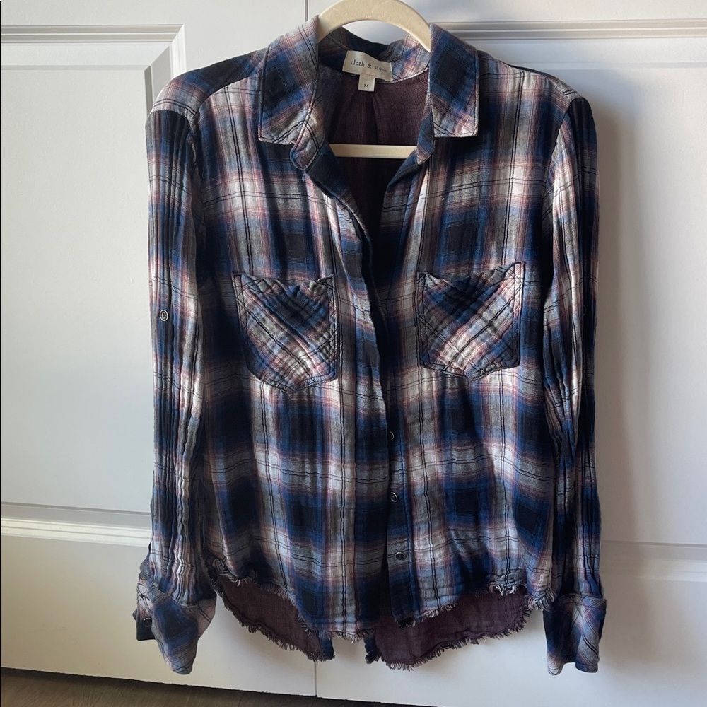 Cloth & Stone Multicolor Plaid Shirt